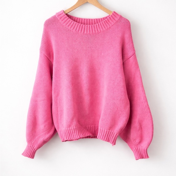 Princess Polly Harmony Pink Oversized Pullover Sweater L/XL - Picture 2 of 9